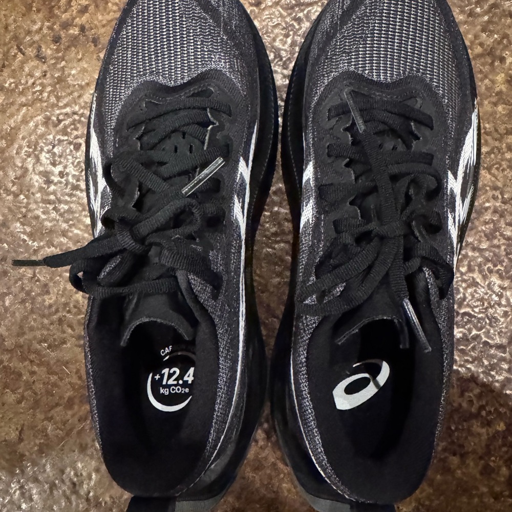 Asics Men's Black and Gray Athletic Running Shoes